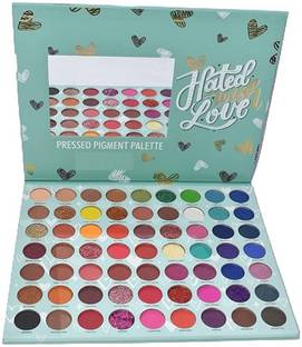 rezmay Beauty 63 Color Matte Shimmer Glitter Hated with Love Eye Shadow Palette A 70 g