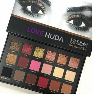 LOVE HUDA Waterproof Rose 18 Colors Eye Shadow Palette Perfect For Eye Makeup 10 g