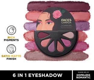 FACES CANADA 6 in 1 Eyeshadow Palette| Highly Pigmented| Silky Satin Texture| Cruelty-Free 6 g
