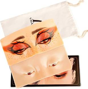 Elecsera Makeup Practice Face, Eyelash, Eyebrow Practice Pad 5D Realistic Skin Mannequin 3 g
