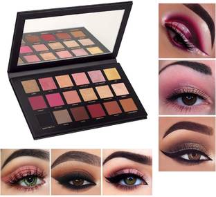 rezmay Beauty 18 Color Matte + Shimmer Rose Gold ColorFul EyeShadow Eye Shadow Palette 18 g