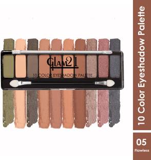 Glam21 Cosmetics 10 Color Eyeshadow Palette - Soft Matte & Creamy Shimmer in Just One Swipe 8.8 g