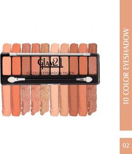 Glam21 Cosmetics 10 Color Eyeshadow Palette - Soft Matte & Creamy Shimmer in Just One Swipe 8.8 g