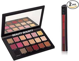 beauty bounty 18 Shades Rosegold Edition Eyeshadow Palette + 5 IN 1 Fab Lipstick 25 g