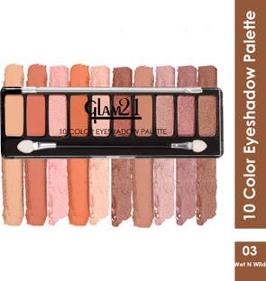 Glam21 Cosmetics 10 Color Eyeshadow Palette - Soft Matte & Creamy Shimmer in Just One Swipe 8.8 g