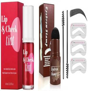 ALLIHOR Bene Tint Lip and Cheek Stain + Eyebrow Stamp Kit & Eyebrow Stick 10 g (Black) 22.5 g