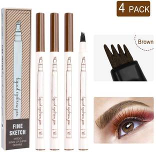 CATERINACHIARA Brow Pen with EyebrowTattooPen,Smudgeproof Long Lasting Fine Sketch Microblading 4 ml
