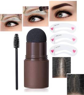 Latixmat Quick Root Touch-Up, Paired With 3 Pairs Of Eyebrow Stamp ND96 SOFT HOLD Hair Volumizer PRESSED POWDER