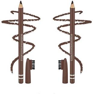 YELGO Beauty Eyebrow Enhancer Pencil, Eye MakeUp 7.2 Gm Pack of 2 (DARK BROWN) 7.2 g