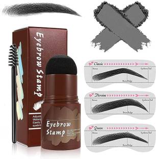 IKT Eyebrow Stamp Stencil Kit, Eyebrow Stencils with 3 Pc, Eyebrow Brown Definer 10 g