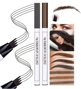 tanvi27 New Eye Brow Definer Grey & Dark Brown Multi Use Eyebrow Tatoo Pen