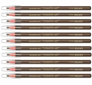 HUDAQUEEN Set of 12 Brown Eyebrow Pencil Smudge and Fade Proof 1818