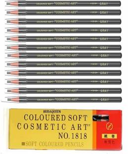 HUDAQUEEN Fine Tip Microblading Eyebrow Pencil Set 12 Grey 1818