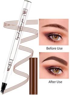 MYEONG 4 Point Eyebrow Pencil Brown, Waterproof Microblading Pen