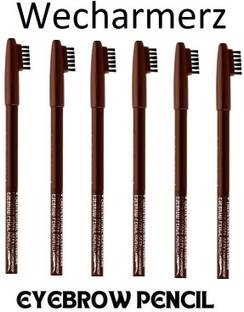 WECHARMERZ Waterproof & Smudgeproof Dark Brown Eyebrow Pencil With Eyebrow Brush