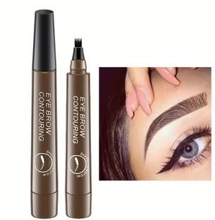 GULGLOW99 4 Split Head Ultra Slim Eyebrow Pencil, Waterproof, Smudge Proof,
