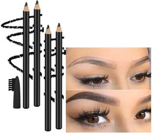 Jiwoo Waterproof & Long lasting Black Eyebrow Pencil With Brush