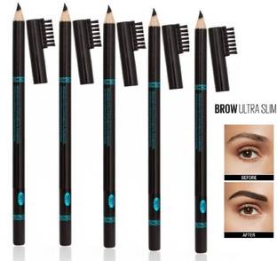 LILLYAMOR BEST Matte Long lasting Black Eyebrow Pencil With Brush