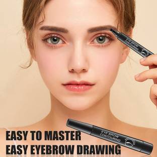 GULGLOW99 Best 3D Waterproof Liquid Eyebrow Filler Pen, Black Color Microblading