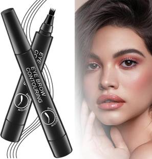 Glovasilk Waterproof Eyebrow Contouring Pen | Natural Black 05 | Long-Lasting Brow Makeup