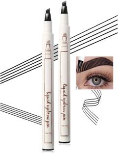 tanvi27 4 Fork Tip Eyebrow Pencil Waterproof Liquid Brow Pencil Set of 2