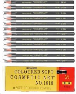 HUDAQUEEN 12 Pieces Grey Eyebrow Pencil Set Permanent Microblading 1818