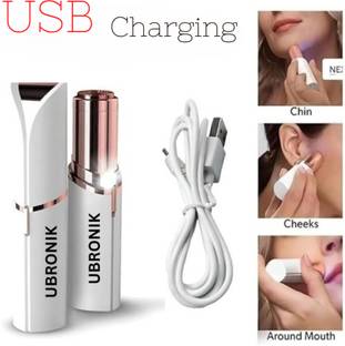 UBRONIK Flawless Electric Facial Hair Remover – Painless Lipstick Shape Shaver, Women