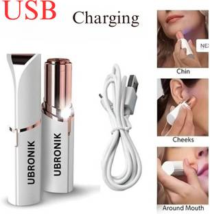 UBRONIK Lipstick Shape Electric Shaver – Painless Flawless Facial Hair Remover, Women
