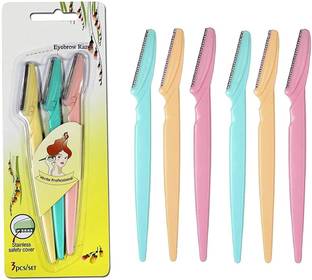 SKINBOLD Professional Eyebrow Shaper/Facial Razor for Women (Pack of 6) Eyebrow Thread