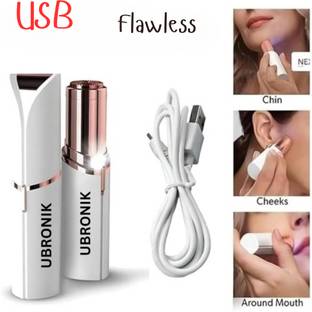 UBRONIK Painless Hair Remover – Electric Lipstick Shape Flawless Facial Shaver, Women