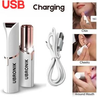 UBRONIK Electric Painless Shaver – Lipstick Style Flawless Facial Hair Remover, Women