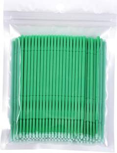 luscious glances 100PCS/Bag Disposable Micro Applicator Brushes Green Color