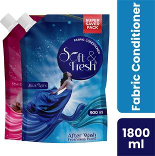 Soft & Fresh Blue Wave & Pink Coral Fabric Conditioner increase shine, softness and Freshness