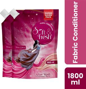 Soft & Fresh Pink Coral after wash Fabric Conditioner increase shine,softness & Freshness