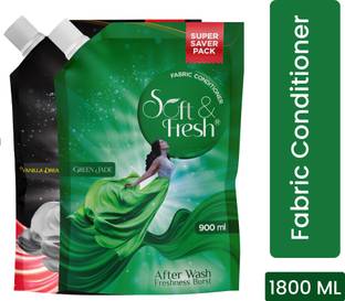 Soft & Fresh Green Jade & Vanilla Dreams Fabric Conditioner increase shine,softness,Freshness