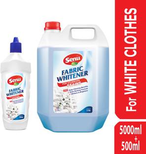 Senu Fabric Whitener with Bleach for White Clothes | Stain Remover |QTY: 5000ml+500ml Fragrance-Free Fabric Whitener