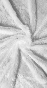 yo comfort 1M Unstitched Milky White Fur Fabric-38inL/62inH/2cmHair L Approx.