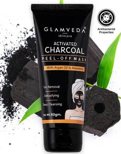 GLAMVEDA Charcoal Peel Off Face Mask | Face Pack For Detan,Blackhead & Whitehead Removal