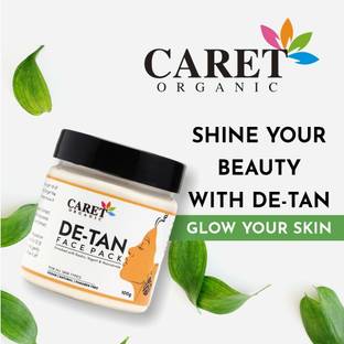 Caret Organic De-Tan Face Pack With Kaolin, Yogurt & Niacinamide - Vegan & Paraben Free - 100G