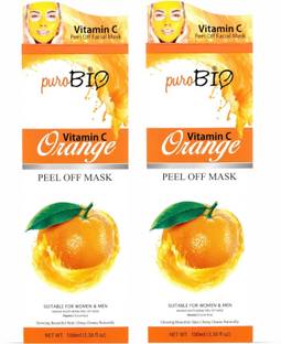 purobio Vitamin C Orange Peel Off Facial Mask Glowing Beautiful Skin | Set of 2