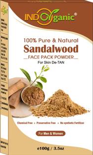 Indo Organic Sandalwood / Chandan Face Pack Powder | Face Mask and Skin Care