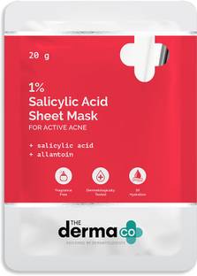 The Derma Co 1% Salicylic Acid Face Serum Sheet Mask With Salicylic Acid