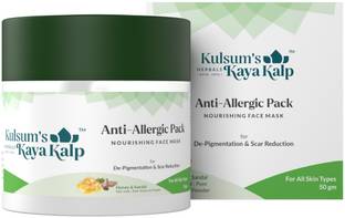 Kulsum's Kaya Kalp Anti Allergic Pack, Nourishing Face Mask, For All Skin Types,50 g