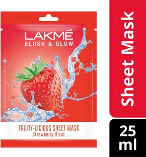 Lakmé Blush & Glow Strawberry Sheet Mask|| 25 ml