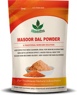 Havintha Masoor Dal Powderpowder For Herbal face wash | Skin Fairness Anti Aging Wrinkles Acne Pimples and Darkspots