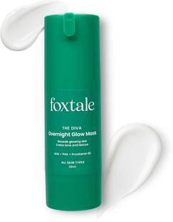 Foxtale 4% Glycolic Acid Overnight Glow Mask with 3% Lactic Acid Reduces Blackheads