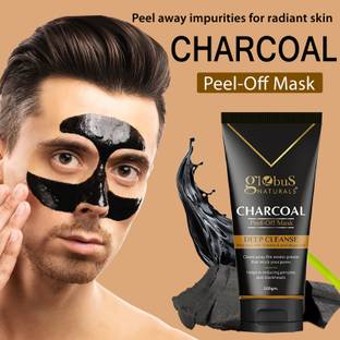 Globus Naturals Activated Charcoal Peel off Mask For Men, Blackheads & Dead Cell removal