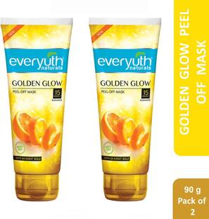 Everyuth Naturals Golden Glow Peel-off Mask for Instant Glow|24K Gold & Orange Peel Extract