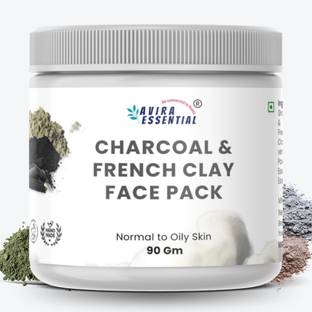 Avira Essential Organic Charcoal & French Clay Face Powder - Dull Skin, Blackheads & Exfoliates