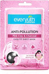 Everyuth Naturals Anti Pollution Pink Clay & Charcoal Sheet Mask